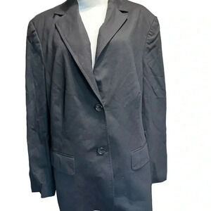 Lands End women's size 16W black 2 button blazer